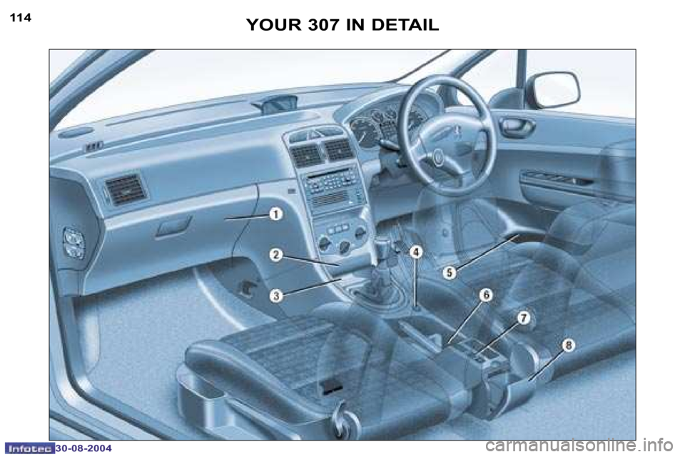 Peugeot 307 Break Dag 2004.5  Owners Manual �1�1�4
�3�0�-�0�8�-�2�0�0�4
�1�1�5
�3�0�-�0�8�-�2�0�0�4
�Y�O�U�R� �3�0�7� �I�N� �D�E�T�A�I�L  