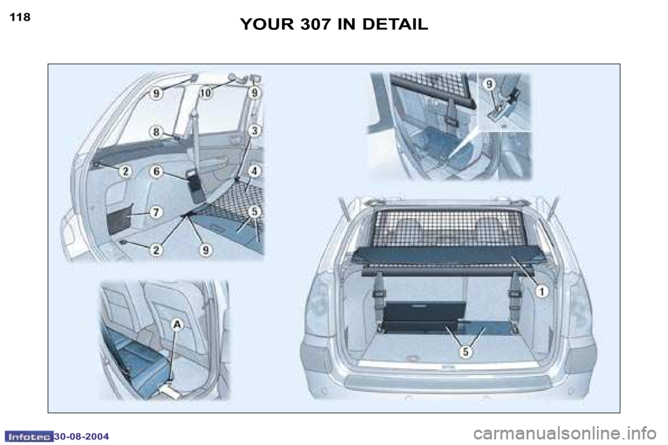 Peugeot 307 Break Dag 2004.5  Owners Manual �1�1�8
�3�0�-�0�8�-�2�0�0�4
�1�1�9
�3�0�-�0�8�-�2�0�0�4
�Y�O�U�R� �3�0�7� �I�N� �D�E�T�A�I�L  