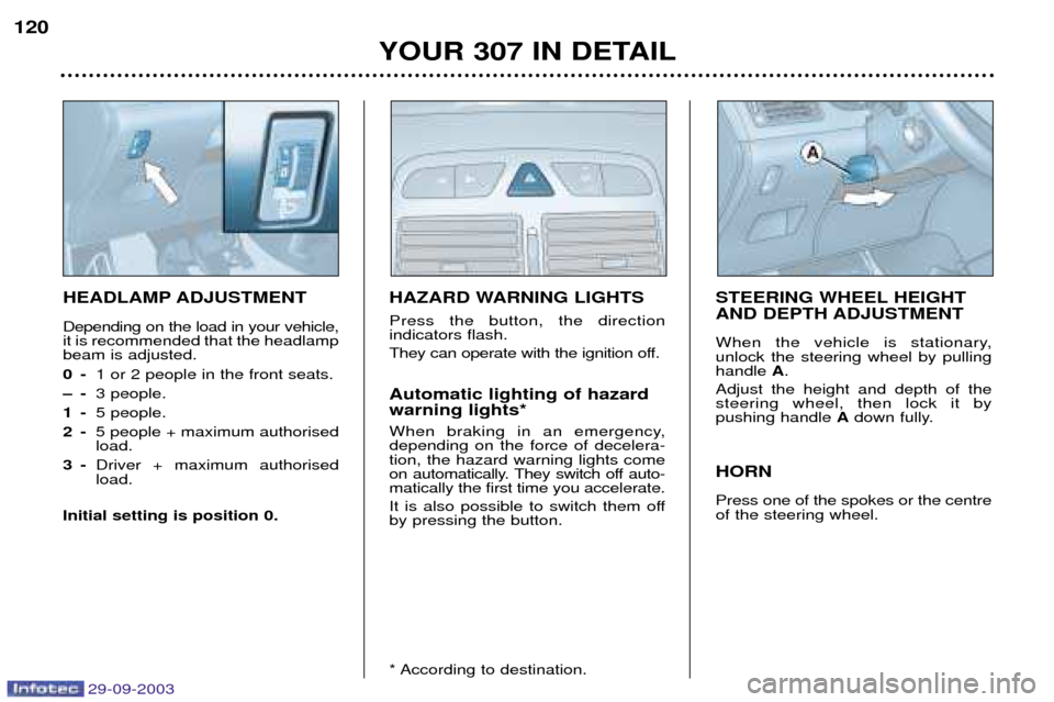 Peugeot 307 Break Dag 2003.5  Owners Manual 
<)( C4
)

 
;

	
#
	
 



		
	


A
 
.

	


" 


 ?


# ?
