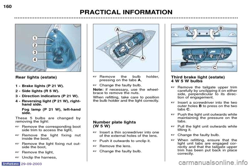 Peugeot 307 Break Dag 2003.5  Owners Manual 
134
 53&45
9:
. 
"!"# )		



	 
	
	
	

 #

			

	
 &	

 $
