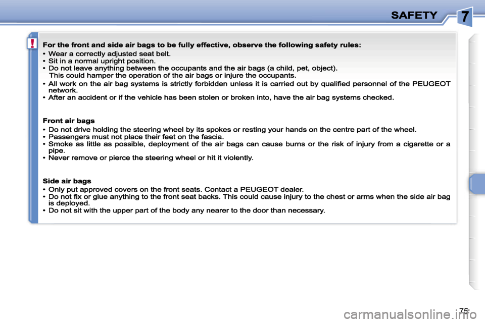 Peugeot 307 CC 2007 Owners Manual �!
�7�5                   