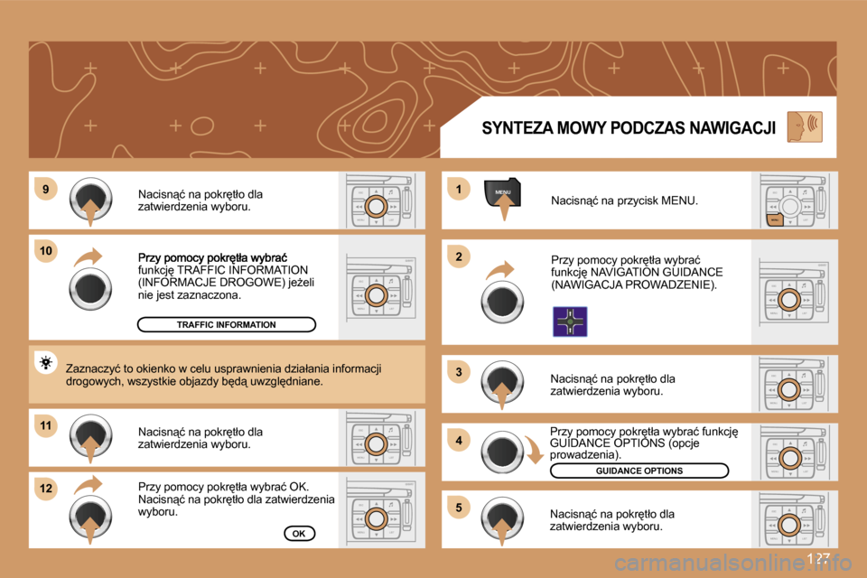 Peugeot 307 CC 2007  Instrukcja Obsługi (in Polish) �1�2�7
�E�S�C
�M�E�N�U �L�I�S�T�E�S�C
�M�E�N�U �L�I�S�T
�M�E�N�U�9�9
�1�0�1�0
�1�1�1�1
�1�2�1�2
�1�1
�2�2
�3�3
�4�4
�5�5
�E�S�C
�L�I�S�T
�M�E�N�U
�E�S�C
�M�E�N�U �L�I�S�T�E�S�C
�M�E�N�U �L�I�S�T
�E�S�