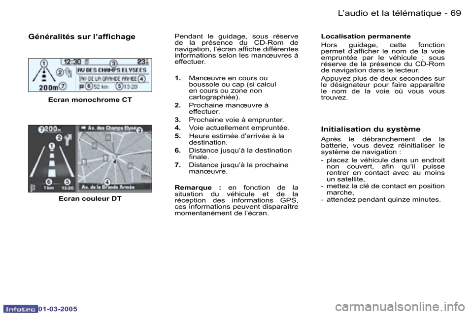 Peugeot 307 CC 2005  Manuel du propriétaire (in French) �L�’�a�u�d�i�o� �e�t� �l�a� �t�é�l�é�m�a�t�i�q�u�e�6�8 �-
�0�1�-�0�3�-�2�0�0�5
�6�9�L�’�a�u�d�i�o� �e�t� �l�a� �t�é�l�é�m�a�t�i�q�u�e�-
�0�1�-�0�3�-�2�0�0�5
�G�é�n�é�r�a�l�i�t�é�s� �s�u�r� 