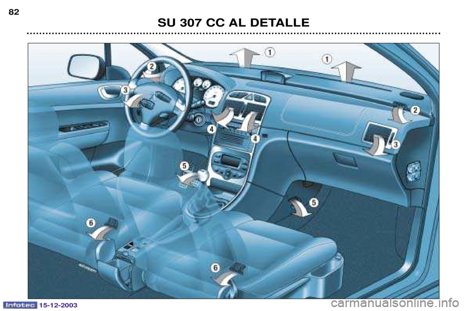 Peugeot 307 CC 2003.5  Manual del propietario (in Spanish) 15-12-2003
SU 307 CC AL DETALLE
82  
