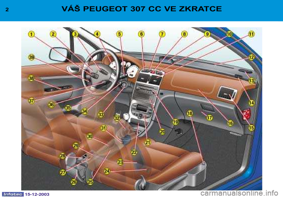 Peugeot 307 CC 2003.5  Návod k obsluze (in Czech) 