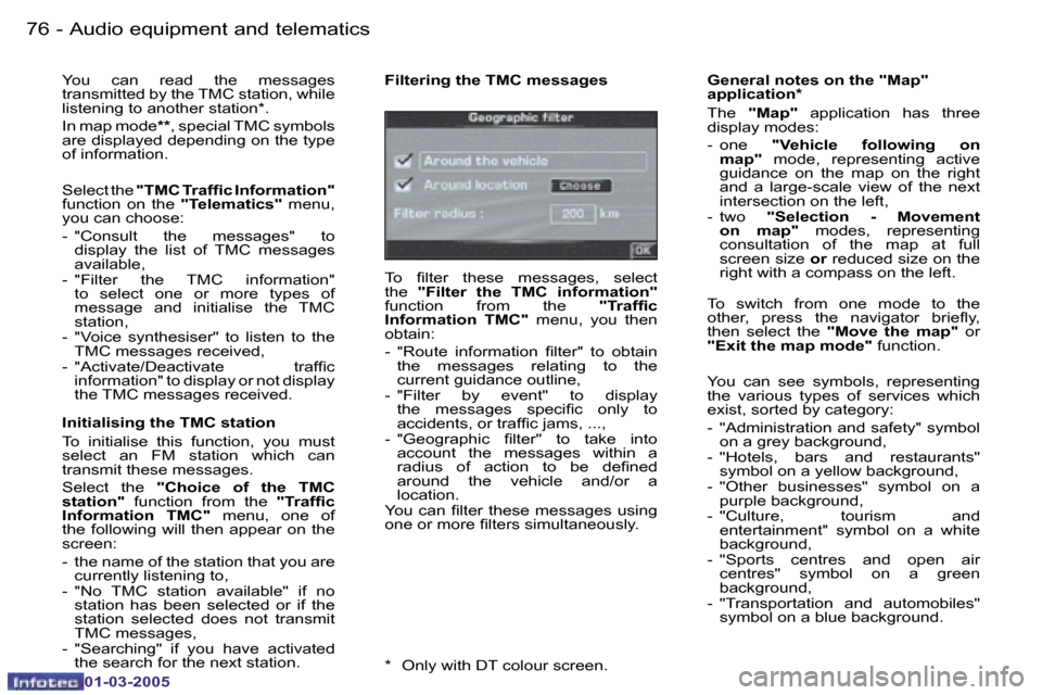 Peugeot 307 CC Dag 2005 Manual Online �A�u�d�i�o� �e�q�u�i�p�m�e�n�t� �a�n�d� �t�e�l�e�m�a�t�i�c�s�7�6 �-
�0�1�-�0�3�-�2�0�0�5
�7�7�A�u�d�i�o� �e�q�u�i�p�m�e�n�t� �a�n�d� �t�e�l�e�m�a�t�i�c�s�-
�0�1�-�0�3�-�2�0�0�5
�Y�o�u�  �c�a�n�  �r�e�