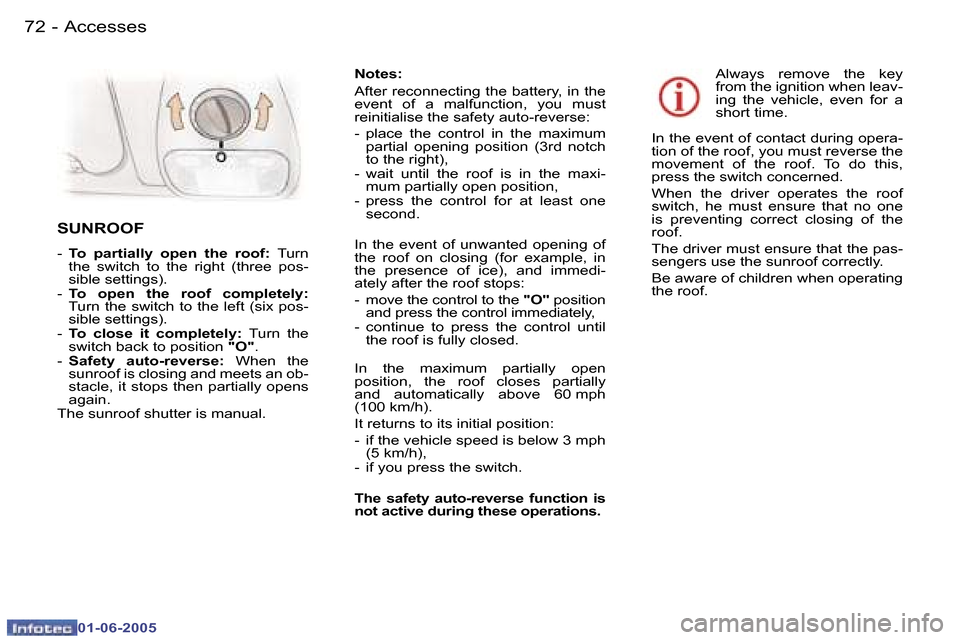 Peugeot 307 Dag 2005 Manual PDF �7�2 �-
�0�1�-�0�6�-�2�0�0�5
�7�3
�-
�0�1�-�0�6�-�2�0�0�5
�N�o�t�e�s�: 
�A�f�t�e�r� �r�e�c�o�n�n�e�c�t�i�n�g� �t�h�e� �b�a�t�t�e�r�y�,� �i�n� �t�h�e�  
�e�v�e�n�t�  �o�f�  �a�  �m�a�l�f�u�n�c�t�i�o�n�