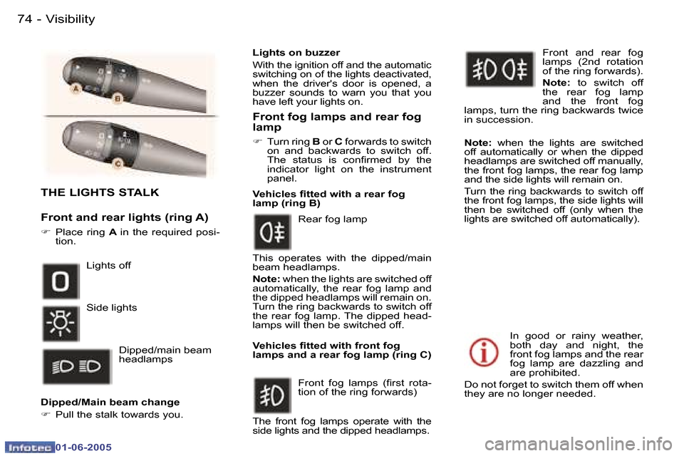 Peugeot 307 Dag 2005 Manual PDF �7�4 �-
�0�1�-�0�6�-�2�0�0�5
�7�5
�-
�0�1�-�0�6�-�2�0�0�5
�T�H�E� �L�I�G�H�T�S� �S�T�A�L�K
�F�r�o�n�t� �a�n�d� �r�e�a�r� �l�i�g�h�t�s� �(�r�i�n�g� �A�)
�F
�  �P�l�a�c�e�  �r�i�n�g�  �A� �i�n�  �t�h�e�