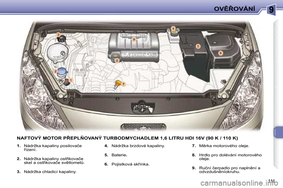 Peugeot 307 SW 2007.5  Návod k obsluze (in Czech) 111
�O�V(8�O�V�Á�N�Í
   
1. � �  � � �N�á�d�r�ž�k�a� �k�a�p�a�l�i�n�y� �p�o�s�i�l�o�v�a�č�e� 
9�í�z�e�n�í�.� 
  
2. � �  � � �N�á�d�r�ž�k�a� �k�a�p�a�l�i�n�y� �o�s�t9�i�k�o�v�a�č�e� 
�s�