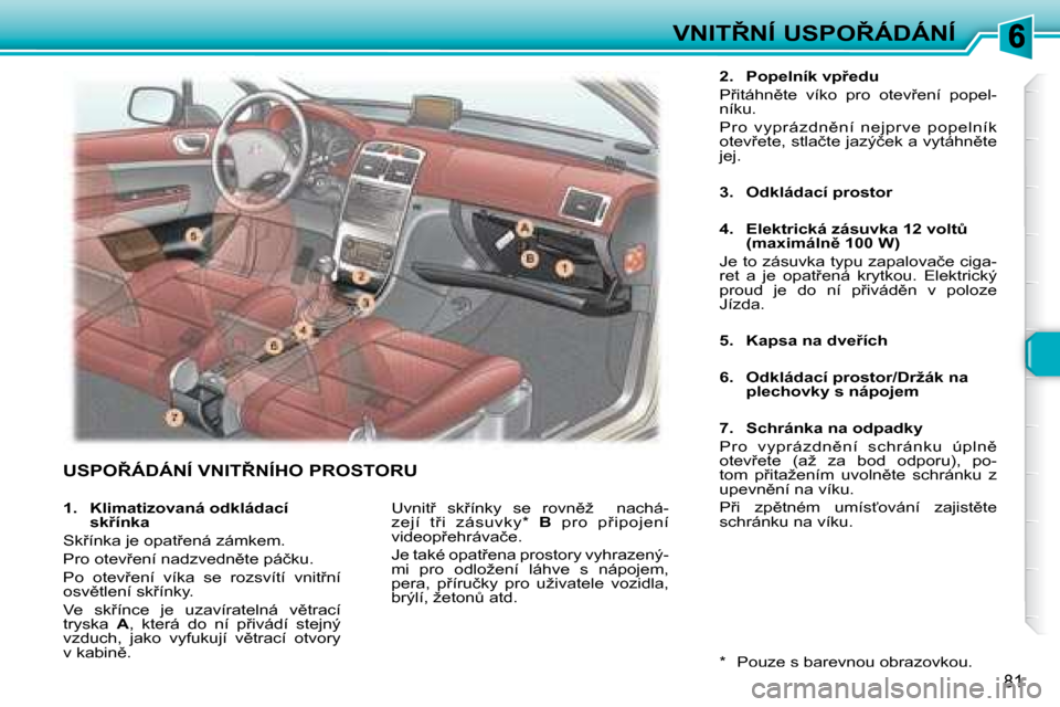 Peugeot 307 SW 2007.5  Návod k obsluze (in Czech) 81
�V�N�I�T8�N�Í�	�U�S�P�O8�Á�D�Á�N�Í
�	�U�S�P�O8�Á�D�Á�N�Í�	�V�N�I�T8�N�Í�H�O�	�P�R�O�S�T�O�R�U�	
  
2.     �P�o�p�e�l�n�í�k�	�v�p9�e�d�u    
�P9�i�t�á�h�n)�t�e�  �v�í�k�o�  �p�r�o�