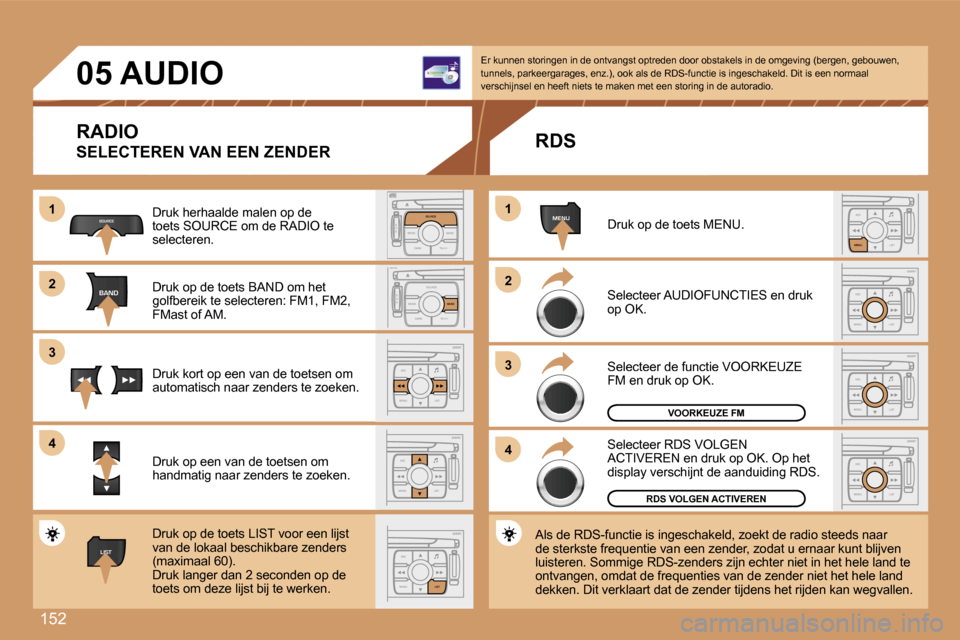 Peugeot 307 SW 2007  Handleiding (in Dutch) �1�5�2
�1�1
�2�2
�3�3
�4�4
�S
�O �S �S�O�U�R�C�E
�M�O�D�E �B�A�N�D �T�P�T
�A�  �Y
�D�A�R�K�S�O�U�R�C�E
�S
�O �S �S�O�U�R�C�E
�M�O�D�E �B�A�N�D �T�P�T
�A�  �Y
�D�A�R�K�B�A�N�D
�S�O�U�R�C�E
�B�A�N�D
�E�