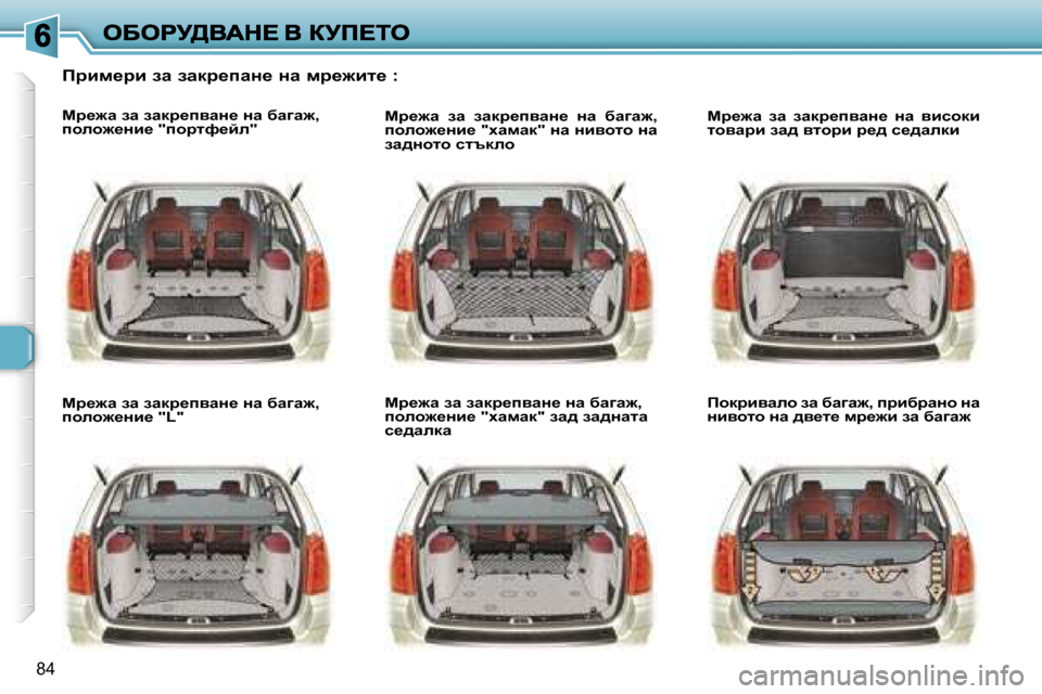 Peugeot 307 SW 2007  Ръководство за експлоатация (in Bulgarian) �8�4
fjbf_jb� aw� awdj_iwÖ_� Öw� fj_`bl_� �:
cj_`w� aw� awdj_iywÖ_� Öw� xw]w`�,� iheh`_Öb_� �"ihjln_ce�"� 
cj_`w� aw� a