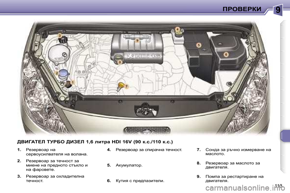 Peugeot 307 SW 2006  Ръководство за експлоатация (in Bulgarian) �9fgeY?gaB
�1�1�3
�1�.� g_a_jyhwj� gw�  
k_jyhmkbeywl_ey� gw� yhewgw�.
�2�.�  g_a_jyhwj� aw� l_qghkl� aw� 
fb_g_� gw� ij_^gh
