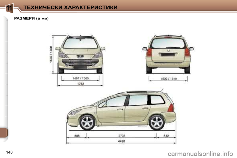 Peugeot 307 SW 2006  Ръководство за експлоатация (in Bulgarian) �1�1i?ldBn?haB� lWgWai?gBhiBaB
�1�4�0
gWAc?gB� �(y� ff�)   