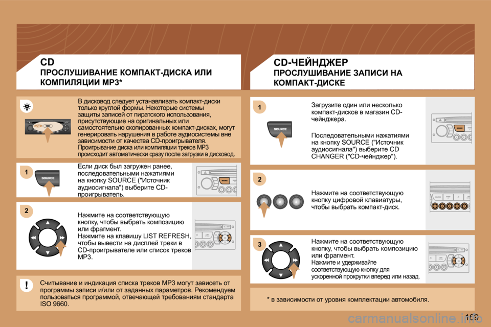 Peugeot 307 SW 2006  Инструкция по эксплуатации (in Russian) �1 
�2 
�3
�1 
�2
�1�6�9
�C�D�-n?Cd>@?g
fgehbjoBYWdB?� AWfBhB� dW 
aecfWai�->Bha?
Awzjmabl_� h^bÖ� beb� Ö_kdhevdh�  
dhfiwdl�