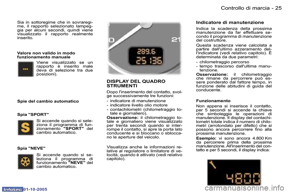 Peugeot 307 SW 2005.5  Manuale del proprietario (in Italian) �C�o�n�t�r�o�l�l�o� �d�i� �m�a�r�c�i�a�2�4 �-
�0�1�-�1�0�-�2�0�0�5
�2�5�C�o�n�t�r�o�l�l�o� �d�i� �m�a�r�c�i�a�-
�0�1�-�1�0�-�2�0�0�5
�S�i�a�  �i�n�  �s�o�t�t�o�r�e�g�i�m�e�  �c�h�e�  �i�n�  �s�o�v�r�a