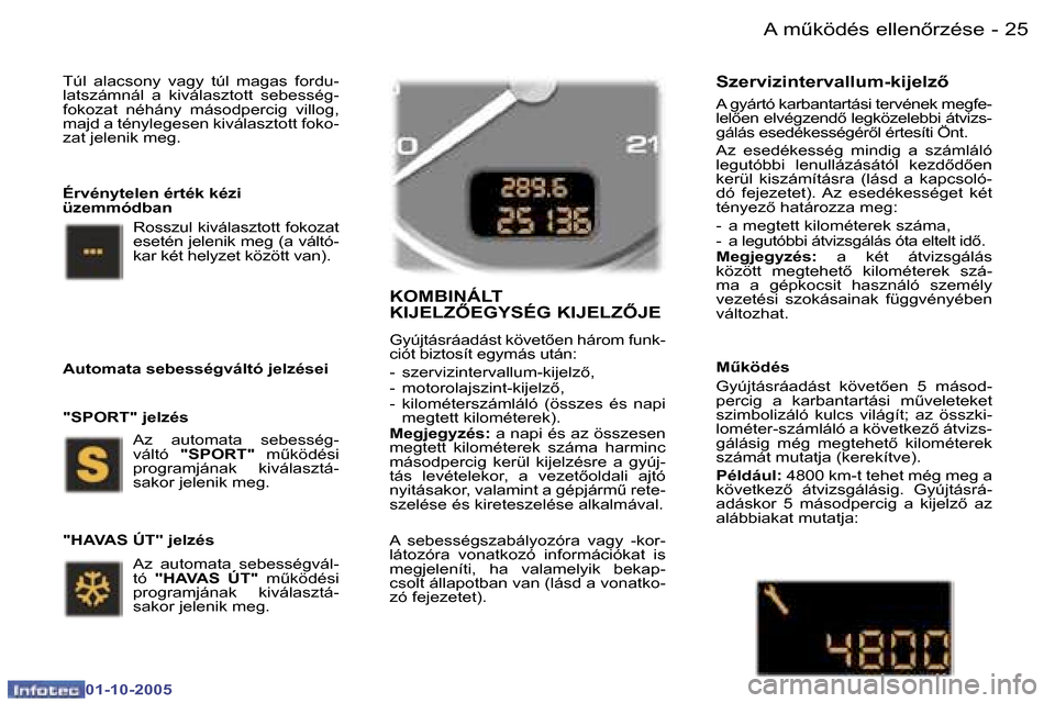 Peugeot 307 SW 2005.5  Kezelési útmutató (in Hungarian) �A� �mC�k�ö�d�é�s� �e�l�l�e�n5�r�z�é�s�e�2�4 �-
�0�1�-�1�0�-�2�0�0�5
�2�5�A� �mC�k�ö�d�é�s� �e�l�l�e�n5�r�z�é�s�e�-
�0�1�-�1�0�-�2�0�0�5
�T�ú�l�  �a�l�a�c�s�o�n�y�  �v�a�g�y�  �t�ú�l�  �m�