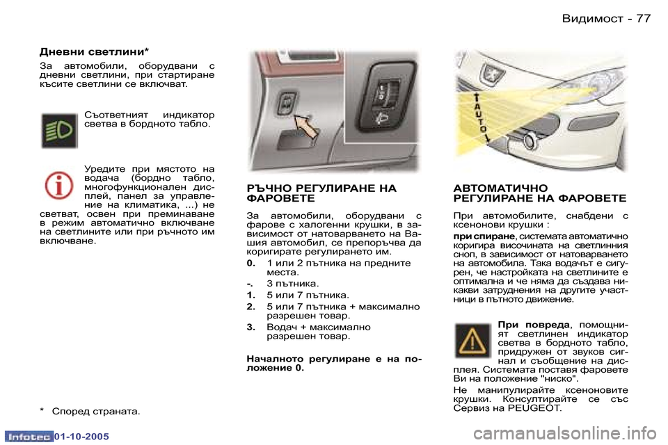 Peugeot 307 SW 2005.5  Ръководство за експлоатация (in Bulgarian) <b^bfhkl�7�6 �-
�0�1�-�1�0�-�2�0�0�5
�7�7<b^bfhkl�-
�0�1�-�1�0�-�2�0�0�5
JTQGe� J?=MEBJ:G?� G:�  
N:Je<?L?
AZ�  Z\lhfh[beb�,�  h[hjm^\Zgb