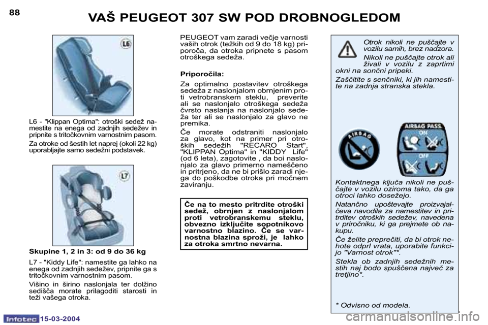 Peugeot 307 SW 2004  Priročnik za lastnika (in Slovenian) �1�5�-�0�3�-�2�0�0�4�1�5�-�0�3�-�2�0�0�4
�8�8�8�9�V�A�Š� �P�E�U�G�E�O�T� �3�0�7� �S�W� �P�O�D� �D�R�O�B�N�O�G�L�E�D�O�M
�O�t�r�o�k�  �n�i�k�o�l�i�  �n�e�  �p�u�š�č�a�j�t�e�  �v�  
�v�o�z�i�l�u� �s�