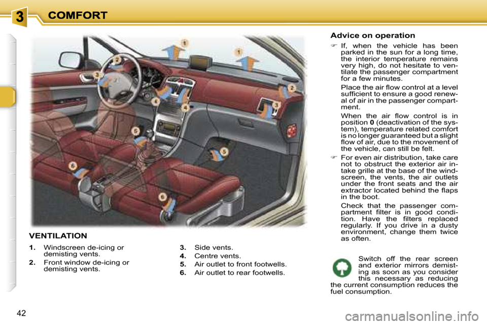 Peugeot 307 SW Dag 2007 Service Manual �4�2
�1�.�  �W�i�n�d�s�c�r�e�e�n� �d�e�-�i�c�i�n�g� �o�r� �d�e�m�i�s�t�i�n�g� �v�e�n�t�s�.
�2�.�  �F�r�o�n�t� �w�i�n�d�o�w� �d�e�-�i�c�i�n�g� �o�r� �d�e�m�i�s�t�i�n�g� �v�e�n�t�s�.
�3�.�  �S�i�d�e� �v