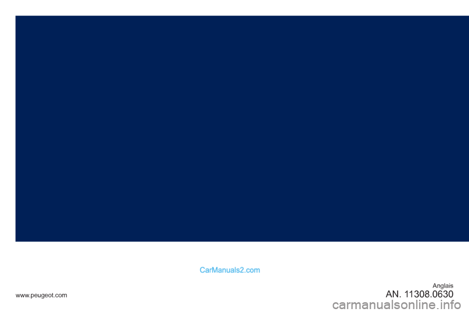 Peugeot 308 CC 2011  Owners Manual - RHD (UK, Australia) Anglais
AN. 11308.0630www.peugeot.com  