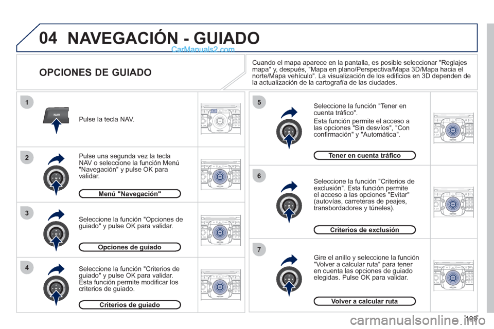 Peugeot 308 CC 2011 Manual del propietario (in Spanish) 199
04
2ABC3DEF5JKL4GHI6MNO8TUV7PQRS9WXYZ0*#
1RADIO MEDIANAVESC TRAFFIC
SETUPADDR
BOOK
2ABC3DEF5JKL4GHI6MNO8TUV7PQRS9WXYZ0*#
1RADIO MEDIANAV ESC TRAFFIC
SETUPADDR
BOOK
NAV
1
3
4
5
6
7
2ABC3DEF5JKL4GHI Peugeot 308 CC 2011 Manual del propietario (in Spanish) 199
04
2ABC3DEF5JKL4GHI6MNO8TUV7PQRS9WXYZ0*#
1RADIO MEDIANAVESC TRAFFIC
SETUPADDR
BOOK
2ABC3DEF5JKL4GHI6MNO8TUV7PQRS9WXYZ0*#
1RADIO MEDIANAV ESC TRAFFIC
SETUPADDR
BOOK
NAV
1
3
4
5
6
7
2ABC3DEF5JKL4GHI