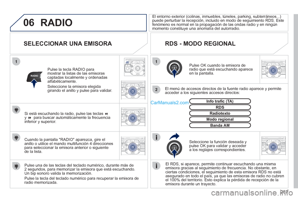 Peugeot 308 CC 2011 Manual del propietario (in Spanish) 207
06
11
2
NAV ESC TRAFFICRADIOMEDIA
2ABC3DEF5JKL4GHI6MNO8TUV7PQRS9WXYZ0*#
1RADIO MEDIANAV ESC TRAFFIC
SETUPADDR
BOOK
RADIO
2ABC3DEF5JKL4GHI6MNO8TUV7PQRS9WXYZ0*#
1RADIO MEDIANAV ESC TRAFFIC
SETUPADDR Peugeot 308 CC 2011 Manual del propietario (in Spanish) 207
06
11
2
NAV ESC TRAFFICRADIOMEDIA
2ABC3DEF5JKL4GHI6MNO8TUV7PQRS9WXYZ0*#
1RADIO MEDIANAV ESC TRAFFIC
SETUPADDR
BOOK
RADIO
2ABC3DEF5JKL4GHI6MNO8TUV7PQRS9WXYZ0*#
1RADIO MEDIANAV ESC TRAFFIC
SETUPADDR