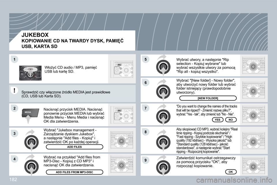 Peugeot 308 CC 2009  Instrukcja Obsługi (in Polish) 182
2
ABC 3
DEF
5
JKL
4
GHI 6
MNO
8
TUV
7
PQRS 9
WXYZ
0
* #
1
RADIO MEDIA
NAV ESC TRAFFIC
SETUP
ADDR BOOK
�1
�2
3
�4
�5
�6
�7
�8
�9
MEDIA
� �W�y�b�r�a�ć� �"�J�u�k�e�b�o�x� �m�a�n�a�g�e�m�e�n�t� �-� �