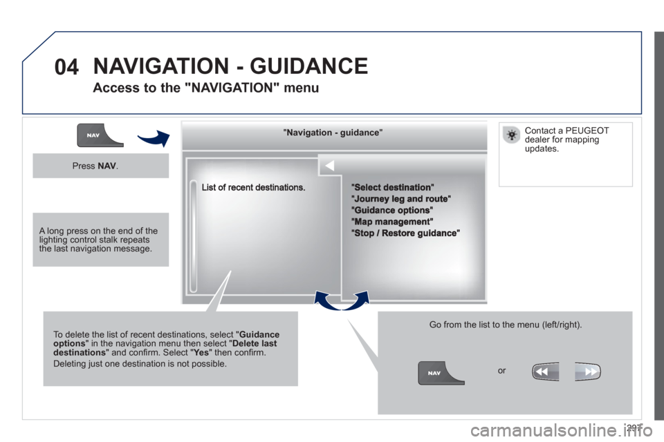Peugeot 308 SW BL 2013 Owners Manual - RHD (UK. Australia) 297
04
""""""""""""ggggggggggNavigation guidanceNavigation guidanceNavigation guidanceNavigation guidanceNavigation guidanceNavigation - guidanceNavigation - guidanceNavigation - guidanceNavigation - Peugeot 308 SW BL 2013 Owners Manual - RHD (UK. Australia) 297
04
""""""""""""ggggggggggNavigation guidanceNavigation guidanceNavigation guidanceNavigation guidanceNavigation guidanceNavigation - guidanceNavigation - guidanceNavigation - guidanceNavigation -