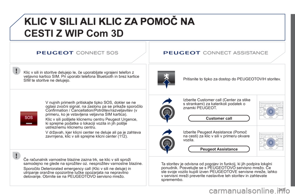 Peugeot 308 SW BL 2013  Priročnik za lastnika (in Slovenian) 245
2ABC3DEF5JKL4GHI6MNO8TUV7PQRS9WXYZ0*#
1RADIO MEDIANAV ESC TRAFFIC
SETUPADDR
BOOK
2ABC3DEF5JKL4GHI6MNO8TUV7PQRS9WXYZ0*#
1RADIO MEDIANAV ESC TRAFFIC
SETUPADDR
BOOK
CESTI Z WIP Com 3D
V nujnih primer
