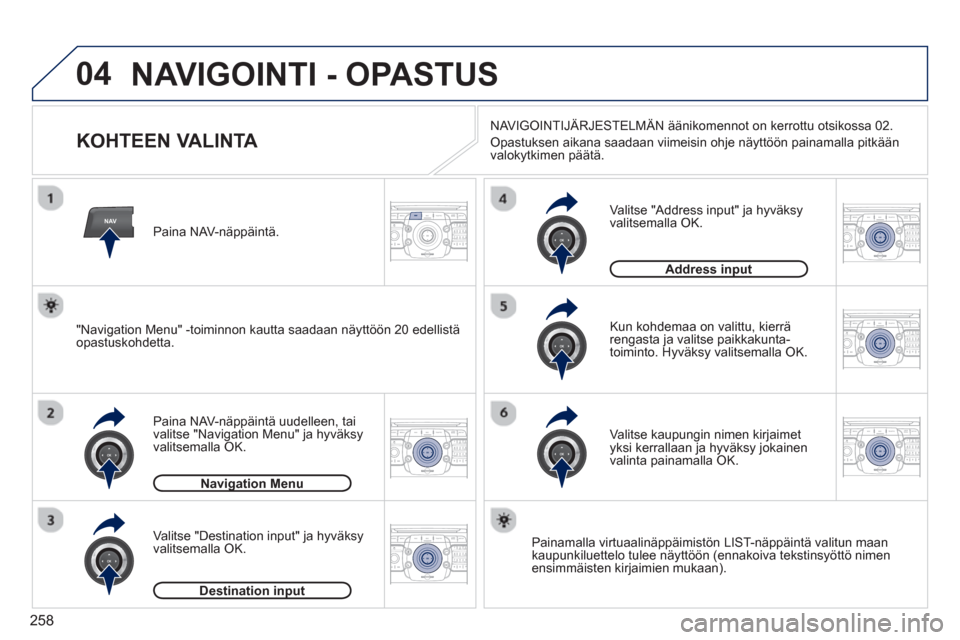 Peugeot 308 SW BL 2013 Omistajan käsikirja (in Finnish) 258
04
NAV2ABC3DEF5JKL4GHI6MNO8TUV7PQRS9WXYZ0*#
1RADIO MEDIANAV ESC TRAFFIC
SETUPADDR
BOOK
2ABC3DEF5JKL4GHI6MNO8TUV7PQRS9WXYZ0*#
1RADIO MEDIANAV ESC TRAFFIC
SETUPADDR
BOOK
2ABC3DEF5JKL4GHI6MNO8TUV7PQR Peugeot 308 SW BL 2013 Omistajan käsikirja (in Finnish) 258
04
NAV2ABC3DEF5JKL4GHI6MNO8TUV7PQRS9WXYZ0*#
1RADIO MEDIANAV ESC TRAFFIC
SETUPADDR
BOOK
2ABC3DEF5JKL4GHI6MNO8TUV7PQRS9WXYZ0*#
1RADIO MEDIANAV ESC TRAFFIC
SETUPADDR
BOOK
2ABC3DEF5JKL4GHI6MNO8TUV7PQR