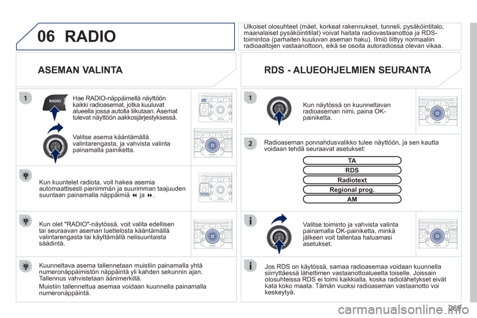 Peugeot 308 SW BL 2013 Omistajan käsikirja (in Finnish) 269
06
RADIO
2ABC3DEF5JKL4GHI6MNO8TUV7PQRS9WXYZ0*#
1RADIO MEDIANAV ESC TRAFFIC
SETUPADDR
BOOK
2ABC3DEF5JKL4GHI6MNO8TUV7PQRS9WXYZ0*#
1RADIO MEDIANAV ESC TRAFFIC
SETUPADDR
BOOK
2ABC3DEF5JKL4GHI6MNO8TUV7 Peugeot 308 SW BL 2013 Omistajan käsikirja (in Finnish) 269
06
RADIO
2ABC3DEF5JKL4GHI6MNO8TUV7PQRS9WXYZ0*#
1RADIO MEDIANAV ESC TRAFFIC
SETUPADDR
BOOK
2ABC3DEF5JKL4GHI6MNO8TUV7PQRS9WXYZ0*#
1RADIO MEDIANAV ESC TRAFFIC
SETUPADDR
BOOK
2ABC3DEF5JKL4GHI6MNO8TUV7