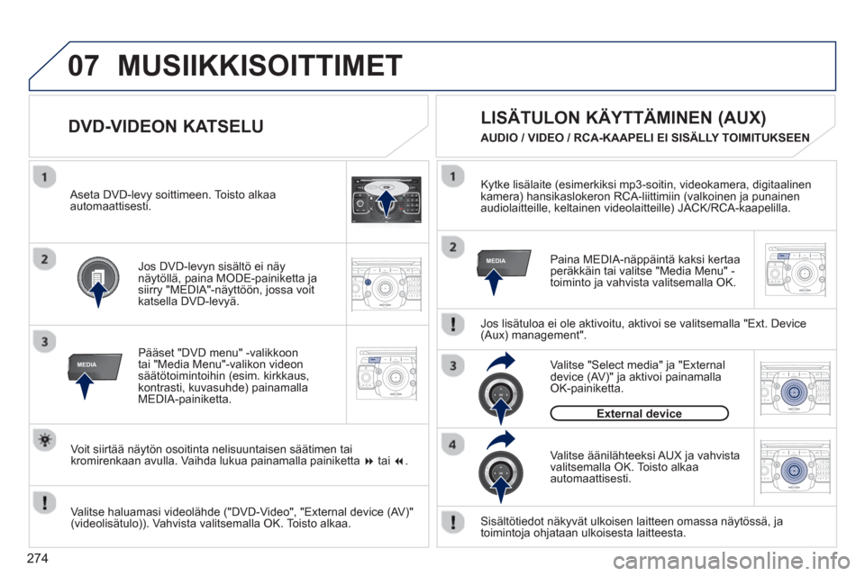 Peugeot 308 SW BL 2013 Omistajan käsikirja (in Finnish) 274
07
MEDIA
2ABC3DEF5JKL4GHI6MNO8TUV7PQRS9WXYZ0*#
1RADIO MEDIANAV ESC TRAFFIC
SETUPADDR
BOOK
MEDIA
2ABC3DEF5JKL4GHI6MNO8TUV7PQRS9WXYZ0*#
1RADIO MEDIANAV ESC TRAFFIC
SETUPADDR
BOOK
2ABC3DEF5JKL4GHI6MN Peugeot 308 SW BL 2013 Omistajan käsikirja (in Finnish) 274
07
MEDIA
2ABC3DEF5JKL4GHI6MNO8TUV7PQRS9WXYZ0*#
1RADIO MEDIANAV ESC TRAFFIC
SETUPADDR
BOOK
MEDIA
2ABC3DEF5JKL4GHI6MNO8TUV7PQRS9WXYZ0*#
1RADIO MEDIANAV ESC TRAFFIC
SETUPADDR
BOOK
2ABC3DEF5JKL4GHI6MN