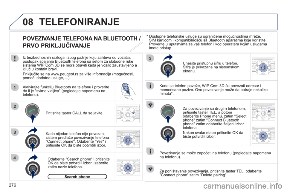 Peugeot 308 SW BL 2013  Упутство за употребу (in Serbian) 276
08
2ABC3DEF5JKL4GHI6MNO8TUV7PQRS9WXYZ0*#
1RADIO MEDIANAV ESC TRAFFIC
SETUPADDR
BOOK
2ABC3DEF5JKL4GHI6MNO8TUV7PQRS9WXYZ0*#
1RADIO MEDIANAV ESC TRAFFIC
SETUPADDR
BOOK
2ABC3DEF5JKL4GHI6MNO8TUV7PQRS9W