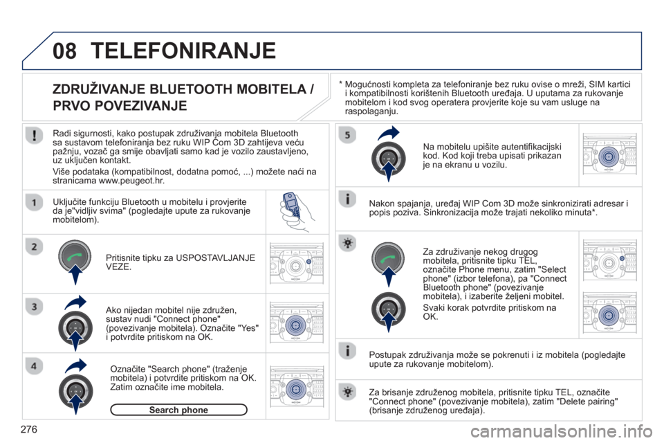 Peugeot 308 SW BL 2012.5  Vodič za korisnike (in Croatian) 276
08
2ABC3DEF5JKL4GHI6MNO8TUV7PQRS9WXYZ0*#
1RADIO MEDIANAV ESC TRAFFIC
SETUPADDR
BOOK
2ABC3DEF5JKL4GHI6MNO8TUV7PQRS9WXYZ0*#
1RADIO MEDIANAV ESC TRAFFIC
SETUPADDR
BOOK
2ABC3DEF5JKL4GHI6MNO8TUV7PQRS9W