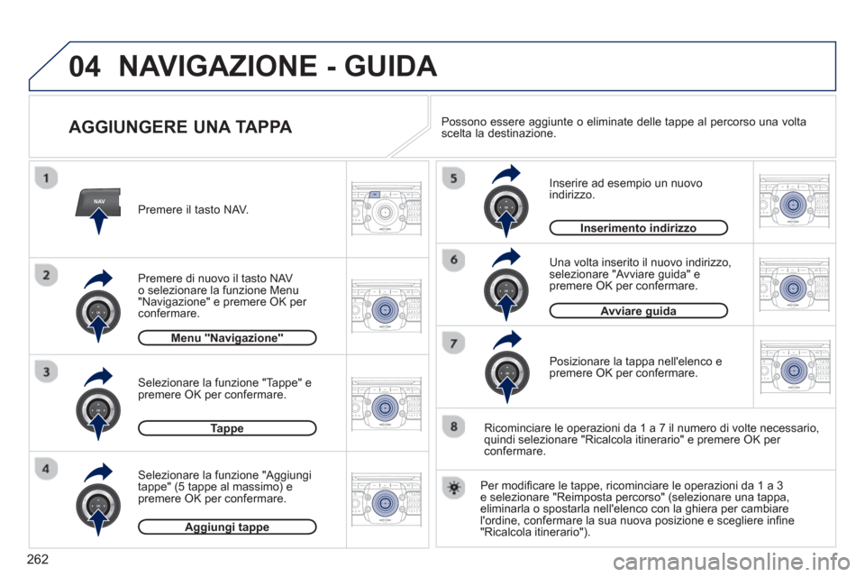 Peugeot 308 SW BL 2012.5  Manuale del proprietario (in Italian) 262
04
NAV2ABC3DEF5JKL4GHI6MNO8TUV7PQRS9WXYZ0*#
1RADIO MEDIANAV ESC TRAFFIC
SETUPADDR
BOOK
2ABC3DEF5JKL4GHI6MNO8TUV7PQRS9WXYZ0*#
1RADIO MEDIANAV ESC TRAFFIC
SETUPADDR
BOOK
2ABC3DEF5JKL4GHI6MNO8TUV7PQR