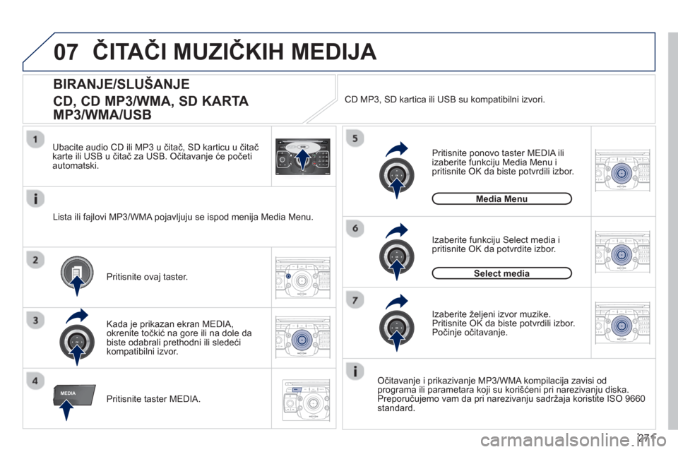 Peugeot 308 SW BL 2012.5 Упутство за употребу (in Serbian) 271
07
MEDIA
2ABC3DEF5JKL4GHI6MNO8TUV7PQRS9WXYZ0*#
1RADIO MEDIANAV ESC TRAFFIC
SETUPADDR
BOOK
2ABC3DEF5JKL4GHI6MNO8TUV7PQRS9WXYZ0*#
1RADIO MEDIANAV ESC TRAFFIC
SETUPADDR
BOOK
2ABC3DEF5JKL4GHI6MNO8TUV7 Peugeot 308 SW BL 2012.5 Упутство за употребу (in Serbian) 271
07
MEDIA
2ABC3DEF5JKL4GHI6MNO8TUV7PQRS9WXYZ0*#
1RADIO MEDIANAV ESC TRAFFIC
SETUPADDR
BOOK
2ABC3DEF5JKL4GHI6MNO8TUV7PQRS9WXYZ0*#
1RADIO MEDIANAV ESC TRAFFIC
SETUPADDR
BOOK
2ABC3DEF5JKL4GHI6MNO8TUV7