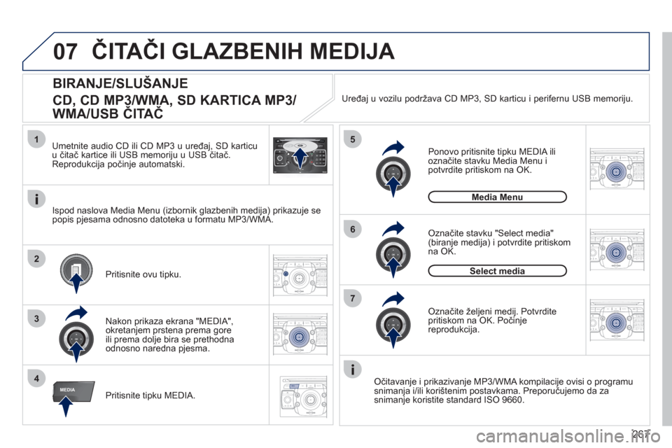 Peugeot 308 SW BL 2011  Vodič za korisnike (in Croatian) 267
07
2ABC3DEF5JKL4GHI6MNO8TUV7PQRS9WXYZ0*#
1RADIO MEDIANAV ESC TRAFFIC
SETUPADDR
BOOK
1
4
5
6
2ABC3DEF5JKL4GHI6MNO8TUV7PQRS9WXYZ0*#
1RADIO MEDIANAV ESC TRAFFIC
SETUPADDR
BOOK
2ABC3DEF5JKL4GHI6MNO8TU