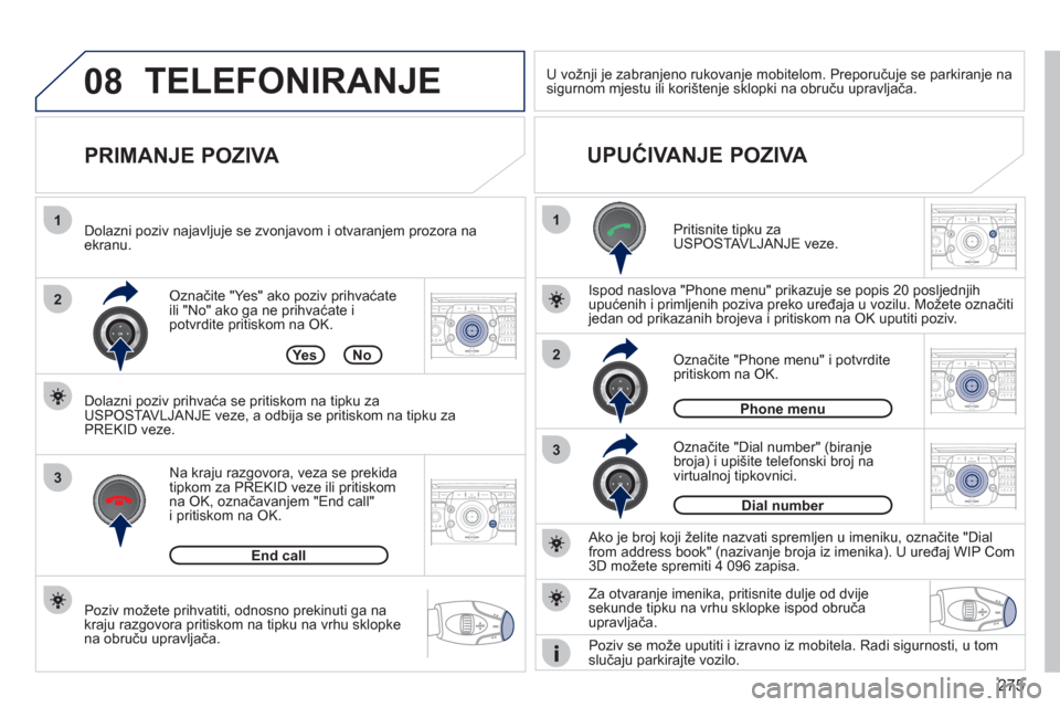 Peugeot 308 SW BL 2011  Vodič za korisnike (in Croatian) 275
08
1
22ABC3DEF5JKL4GHI6MNO8TUV7PQRS9WXYZ0*#
1RADIO MEDIANAV ESC TRAFFIC
SETUPADDR
BOOK
2ABC3DEF5JKL4GHI6MNO8TUV7PQRS9WXYZ0*#
1RADIO MEDIANAV ESC TRAFFIC
SETUPADDR
BOOK
2ABC3DEF5JKL4GHI6MNO8TUV7PQR