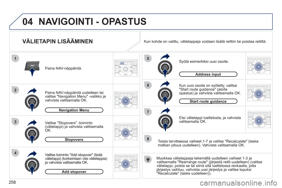 Peugeot 308 SW BL 2011 Omistajan käsikirja (in Finnish) 258
04
2ABC3DEF5JKL4GHI6MNO8TUV7PQRS9WXYZ0*#
1RADIO MEDIANAVESC TRAFFIC
SETUPADDR
BOOK
2ABC3DEF5JKL4GHI6MNO8TUV7PQRS9WXYZ0*#
1RADIO MEDIANAV ESC TRAFFIC
SETUPADDR
BOOK
NAV
1
3
4
5
6
7
2ABC3DEF5JKL4GHI Peugeot 308 SW BL 2011 Omistajan käsikirja (in Finnish) 258
04
2ABC3DEF5JKL4GHI6MNO8TUV7PQRS9WXYZ0*#
1RADIO MEDIANAVESC TRAFFIC
SETUPADDR
BOOK
2ABC3DEF5JKL4GHI6MNO8TUV7PQRS9WXYZ0*#
1RADIO MEDIANAV ESC TRAFFIC
SETUPADDR
BOOK
NAV
1
3
4
5
6
7
2ABC3DEF5JKL4GHI