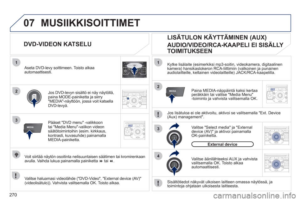 Peugeot 308 SW BL 2011  Omistajan käsikirja (in Finnish) 270
07
2ABC3DEF5JKL4GHI6MNO8TUV7PQRS9WXYZ0*#
1RADIO MEDIANAV ESC TRAFFIC
SETUPADDR
BOOK
1
3RADIONAV ESC TRAFFICMEDIAMEDIA
2ABC3DEF5JKL4GHI6MNO8TUV7PQRS9WXYZ0*#
1RADIO MEDIANAV ESC TRAFFIC
SETUPADDR
BO