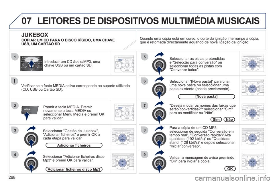 Peugeot 308 SW BL 2011 Manual do proprietário (in Portuguese) 268
07
1
3
42ABC3DEF5JKL4GHI6MNO8TUV7PQRS9WXYZ0*#
1RADIO MEDIANAV ESC TRAFFIC
SETUPADDR
BOOK
2ABC3DEF5JKL4GHI6MNO8TUV7PQRS9WXYZ0*#
1RADIO MEDIANAV ESC TRAFFIC
SETUPADDR
BOOK
2ABC3DEF5JKL4GHI6MNO8TUV7P Peugeot 308 SW BL 2011 Manual do proprietário (in Portuguese) 268
07
1
3
42ABC3DEF5JKL4GHI6MNO8TUV7PQRS9WXYZ0*#
1RADIO MEDIANAV ESC TRAFFIC
SETUPADDR
BOOK
2ABC3DEF5JKL4GHI6MNO8TUV7PQRS9WXYZ0*#
1RADIO MEDIANAV ESC TRAFFIC
SETUPADDR
BOOK
2ABC3DEF5JKL4GHI6MNO8TUV7P