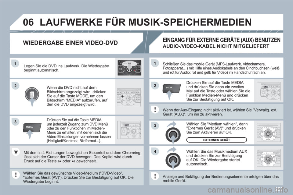 Peugeot 308 SW BL 2010.5  Betriebsanleitung (in German) 255
1
3
42ABC3DEF5JKL4GHI6MNO8TUV7PQRS9WXYZ0*#
1RADIOMEDIANAVESCTRAFFICSETUPADDRBOOK
2ABC3DEF5JKL4GHI6MNO8TUV7PQRS9WXYZ0*#
1RADIOMEDIANAVESCTRAFFICSETUPADDRBOOKRADIONAVESCTRAFFICADDRBOOKMEDIAMEDIA
22
