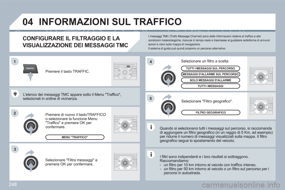 Peugeot 308 SW BL 2010.5 Manuale del proprietario (in Italian) 248
TRAFFIC
04
2ABC3DEF5JKL4GHI6MNO8TUV7PQRS9WXYZ0*#
1RADIOMEDIANAVESCTRAFFICSETUPADDRBOOK1
2
4
2ABC3DEF5JKL4GHI6MNO8TUV7PQRS9WXYZ0*#
1RADIOMEDIANAVESCTRAFFICSETUPADDRBOOK
2ABC3DEF5JKL4GHI6MNO8TUV7PQR Peugeot 308 SW BL 2010.5 Manuale del proprietario (in Italian) 248
TRAFFIC
04
2ABC3DEF5JKL4GHI6MNO8TUV7PQRS9WXYZ0*#
1RADIOMEDIANAVESCTRAFFICSETUPADDRBOOK1
2
4
2ABC3DEF5JKL4GHI6MNO8TUV7PQRS9WXYZ0*#
1RADIOMEDIANAVESCTRAFFICSETUPADDRBOOK
2ABC3DEF5JKL4GHI6MNO8TUV7PQR