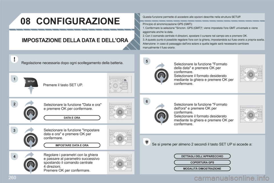 Peugeot 308 SW BL 2010.5  Manuale del proprietario (in Italian) 260
5
6
SETUPABCDEF5JKL4GHI68TUV7PQRS90*#
MEDIANAVESCTRAFFICADDRBOOKSETUP1
2
3
4
2ABC3DEF5JKL4GHI6MNO8TUV7PQRS9WXYZ0*#
1RADIOMEDIANAVESCTRAFFICSETUPADDRBOOK
2ABC3DEF5JKL4GHI6MNO8TUV7PQRS9WXYZ0*#
1RADI