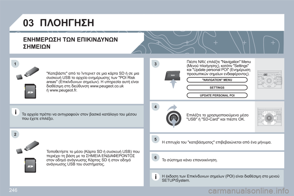 Peugeot 308 SW BL 2010.5  Εγχειρίδιο χρήσης (in Greek) 246
03
5
6
3
4
2
NAV
1
ABCDEF5JKL4GHI68TUV7PQRS90*#
RADIOMEDIANAVESCTRAFFICSETUPADDRBOOK
2ABC3DEF5JKL4GHI6MNO8TUV7PQRS9WXYZ0*#
1RADIOMEDIANAVESCTRAFFICSETUPADDRBOOK
   
"Κατεβάστε" από τ