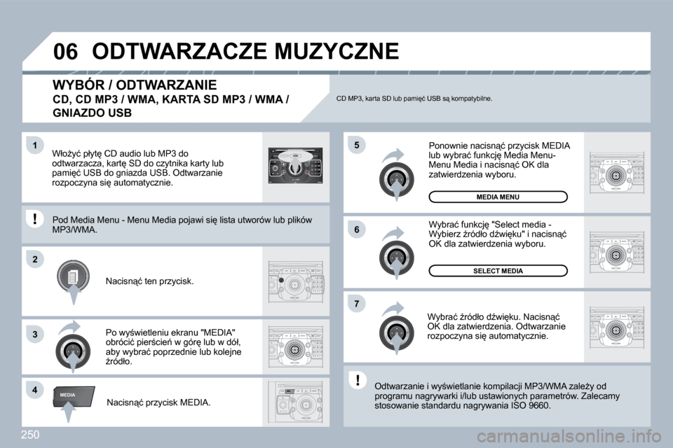Peugeot 308 SW BL 2009.5  Instrukcja Obsługi (in Polish) 250
�4
5
�6
�2
7
�3
1
MEDIA
�0�6
2
ABC 3
DEF
5
JKL
4
GHI 6
MNO
8
TUV
7
PQRS 9
WXYZ
0
* #
1
RADIO MEDIA
NAV ESC TRAFFIC
SETUP
ADDRBOOK
� � �W�Y�B�Ó�R� �/� �O�D�T�W�A�R�Z�A�N�I�E� � 
�C�D�,� �C�D� �M�P