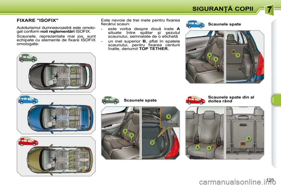 Peugeot 308 SW BL 2009.5  Manualul de utilizare (in Romanian) �1�2�3
�S�I�G�U�R�A�N� �C�O�P�I�I
�F�I�X�A�R�E� �"�I�S�O�F�I�X�"� 
� �A�u�t�o�t�u�r�i�s�m�u�l�  �d�u�m�n�e�a�v�o�a�s�t�r �  �e�s�t�e�  �o�m�o�l�o�- 
�g�a�t� �c�o�n�f�o�r�m� � �n�o�i�i� �r�e�g�l�e