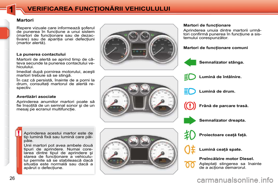 Peugeot 308 SW BL 2009.5  Manualul de utilizare (in Romanian) !
�2�6
�V�E�R�I�F�I�C�A�R�E�A� �F�U�N�C�I�O�N�R�I�I� �V�E�H�I�C�U�L�U�L�U�I
� �A�p�r�i�n�d�e�r�e�a�  �a�c�e�s�t�u�i�  �m�a�r�t�o�r�  �e�s�t�e�  �d�e�  
�t�i�p� �l�u�m�i�n � �ﬁ� �x � �s�a�u� �l