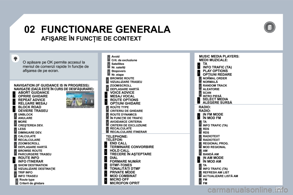 Peugeot 308 SW BL 2009.5  Manualul de utilizare (in Romanian) �2�3�5
�0�2
�1
2
�3
�3
2
�1
�1
�1
�3
2
�1
�1
�1
�1
�1
�1
�1
�1
�1
�1
2
2
�1
�1
2
�1
2
2
2
2
2
2
2
2
2
2
2
2
2
2
�3
2
2
2
2
2
� �F�U�N�C�T�I�O�N�A�R�E� �G�E�N�E�R�A�L�A� 
� �O� �a�p �s�a�r�e� �p�e� �O